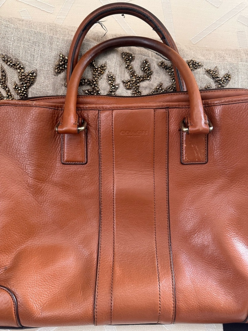 Coach Leather Weekender Bag - Brown - Picture 3 of 11